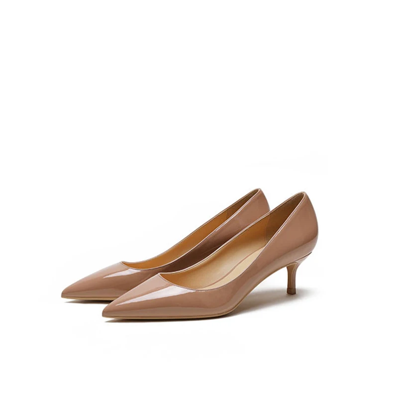 Туфли женские на шпильке 5 см лакированная кожа цвет в ассортименте