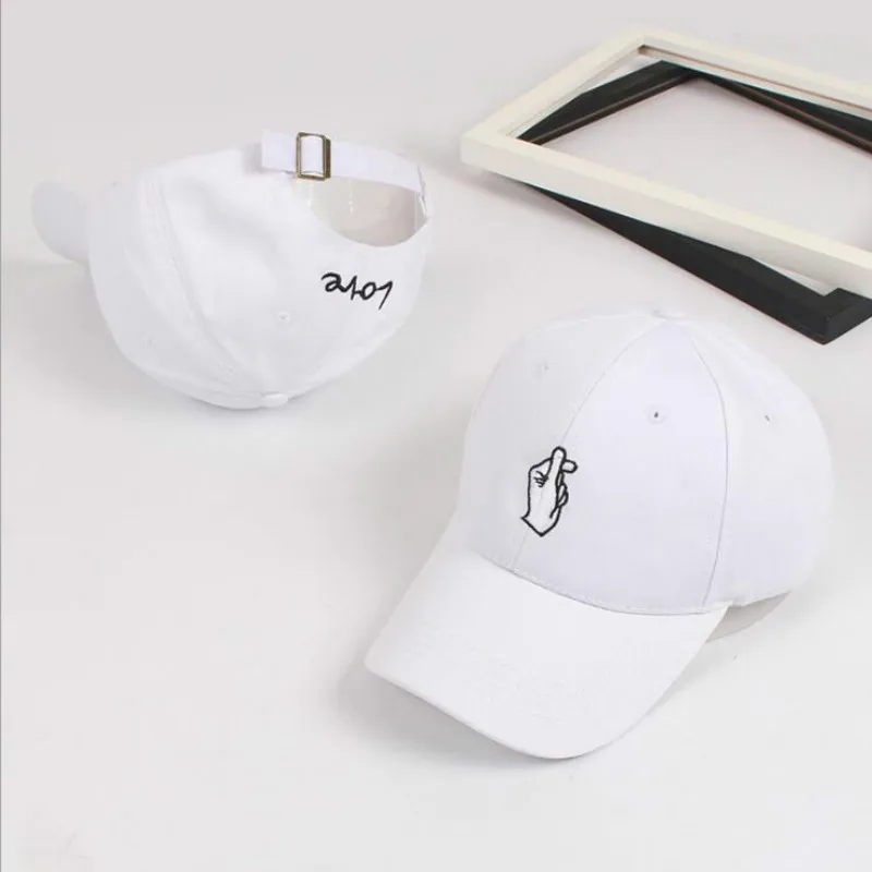 Love baseball cap hip hop embroidery gesture dad hat streetwear fashion women snapback outdoor sports men hiphop bone | Аксессуары для