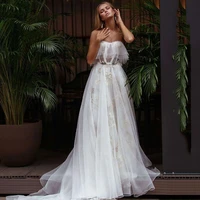 eightree vintage wedding dress lace beach bride dresses 2021 boho wedding gowns women sweetheart sweep train vestido de noiva