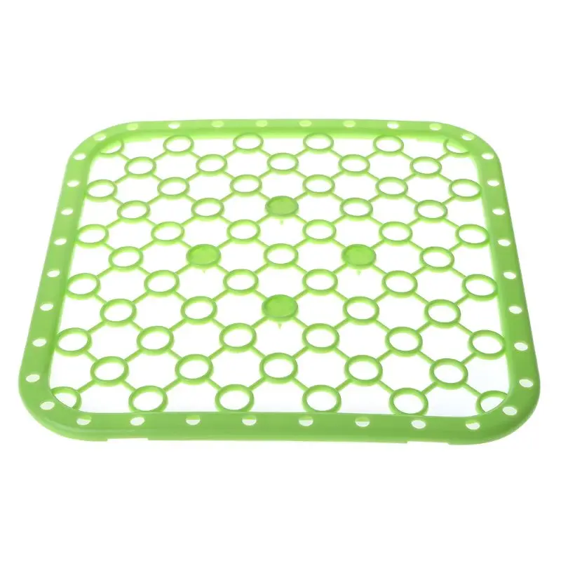 

Multifunction Silicone Table Placemat Vegetables Dishes Sink Drying Rack Draining Board Mat Big Grids Kitchen Insulation Pad