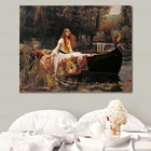 Женская парусиновая картина Shalott, художественная картина для молодых аристократических женщин, знаменитая картина, домашний декор от William Waterhouse