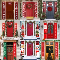 christmas decoration hanging banner porch signs merry christmas welcome porch signs outdoor xmas front door hanging banners noel