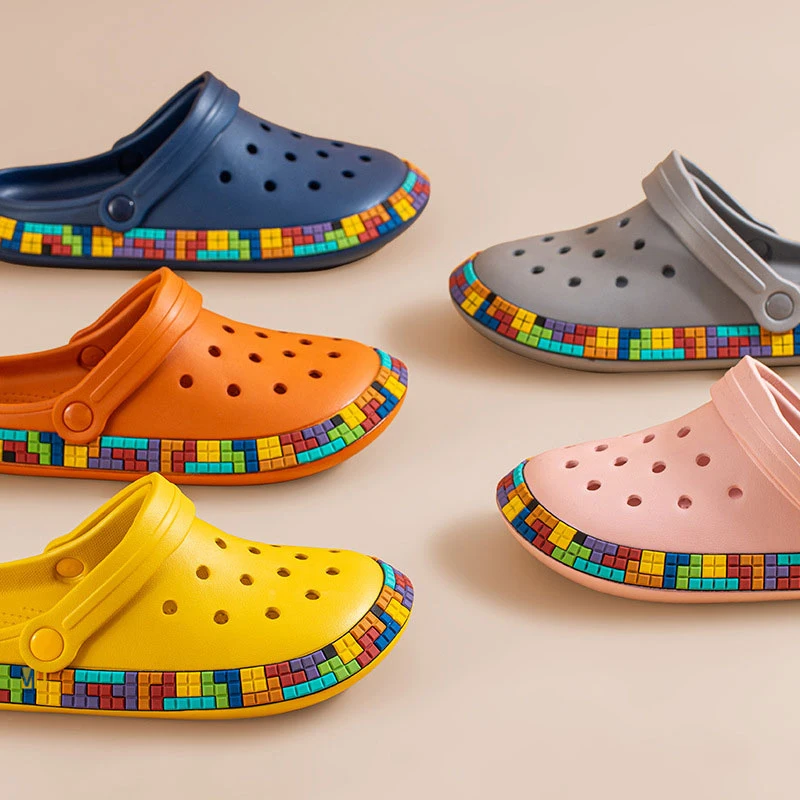 Шлепанцы Mo Dou для родителей и детей Мягкие Водонепроницаемые тапочки из ЭВА пляжа