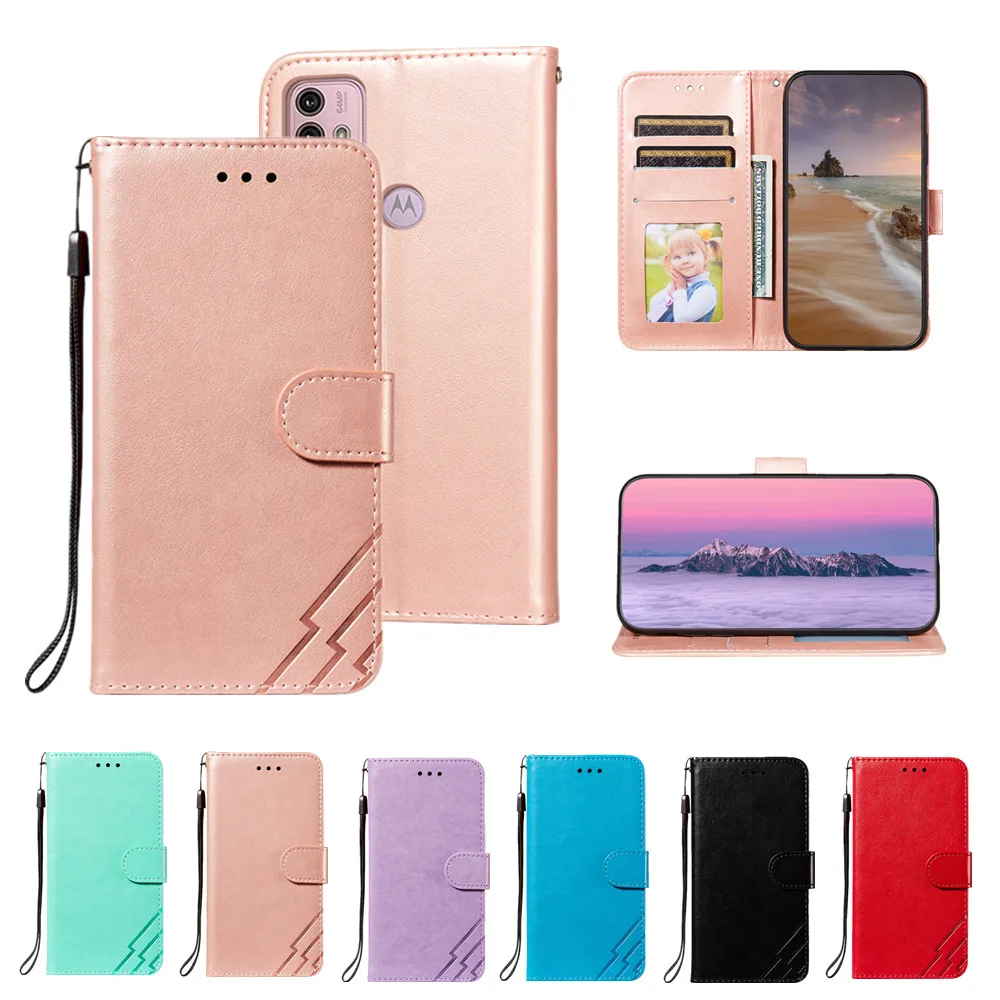 

Classic Flip Wallet Leather Case for Motorola Moto G Power 2021 G30 G9 Edge Plus Coque Card Holder Bracket Full Protection Cover