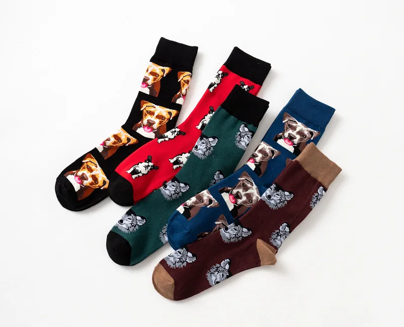 Женские носки; calcetines harajuku; забавные женские носки; calcetines mujer skarpetki damskie meias bamboo; женские носки с Мопсом; сезон осень