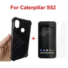 Прозрачный чехол для телефона для гусеницы Cat S52 S 52 мягкий черный чехол ТПУ для гусеницы CAT S52 S 52 со стеклом Temepred Cat S52