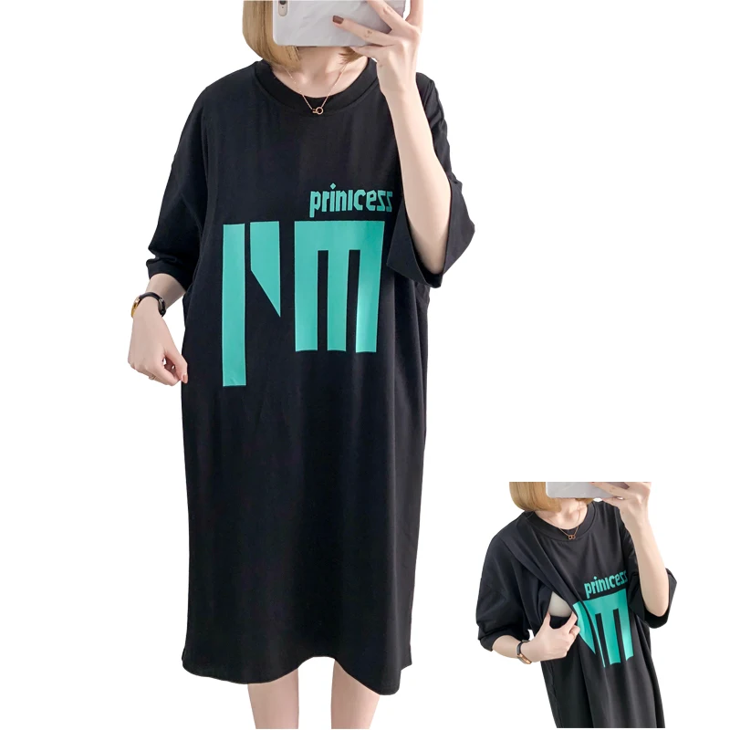 Летнее платье большого размера 3XL с надписью Одежда для беременных одежда