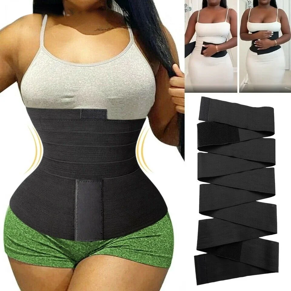 Bandage Waist Trainer Body Shaper Wrap Lumbar Waist Support Sauna Belt Trimmer Workout Shaper