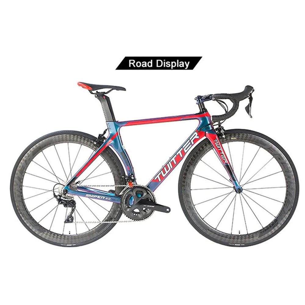 Twitter Sniper2.0 Discolor Racing Road Bike 700C углеродная 18K рама + вилка подседельный штырь