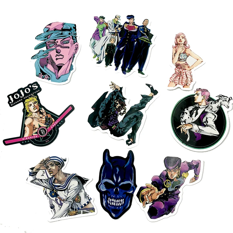 50 шт. классического японского аниме JoJos невероятное приключение Forskateboard гитары мотоциклетная сумка для компьютера