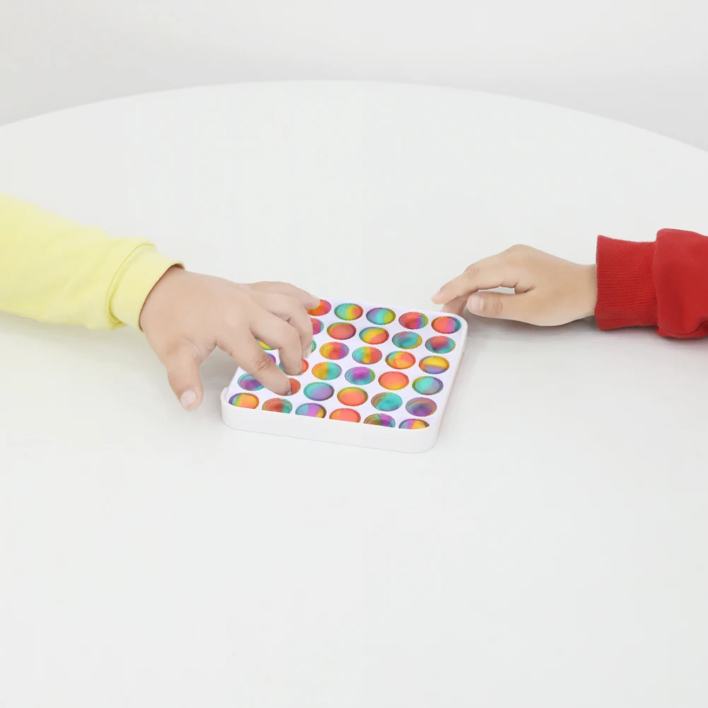 

Push Bubble Sensory Toys Autism Anti-stress Toys Portable Compact Silicone Stress Reliever Finger Exercise Board Push Bubble
