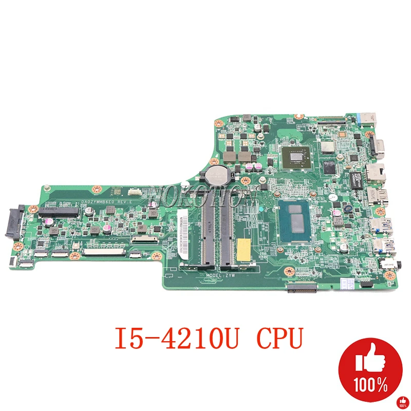 Материнская плата DA0ZYWMB6E0 NBMNW11002 NB.MNW11.002 для acer aspire материнская ноутбука SR1EF NVIDIA 820M