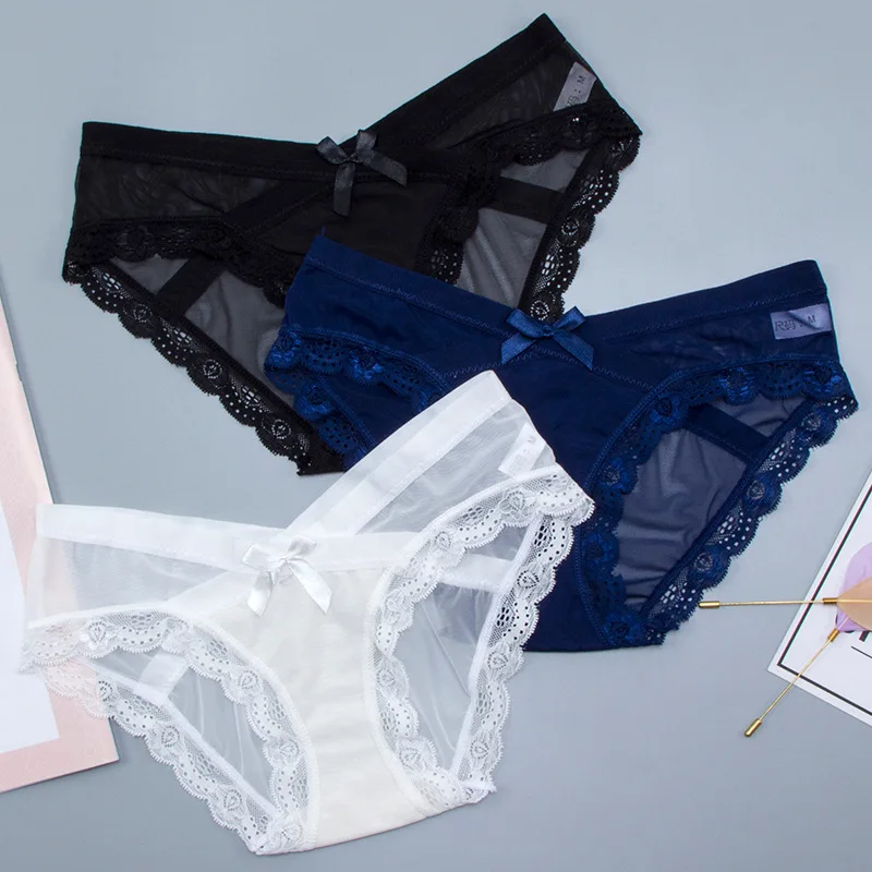 Calzoncillos de encaje sin costuras para mujeres embarazadas, ropa interior Sexy, talla M/L/XL, 1 unidad-1