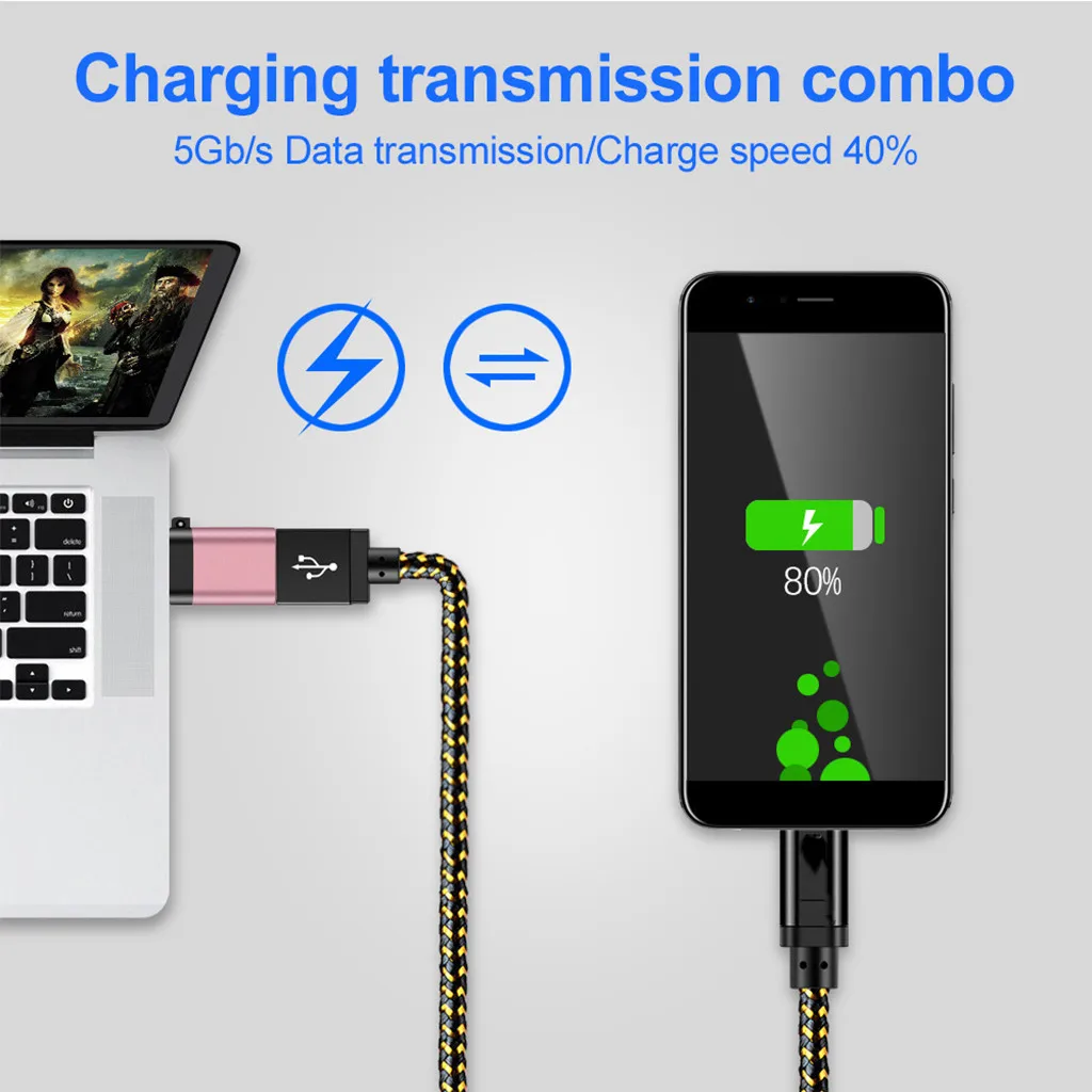 Портативный Кабель адаптер TG Micro USB для Xiaomi Samsung головка преобразования данных 3