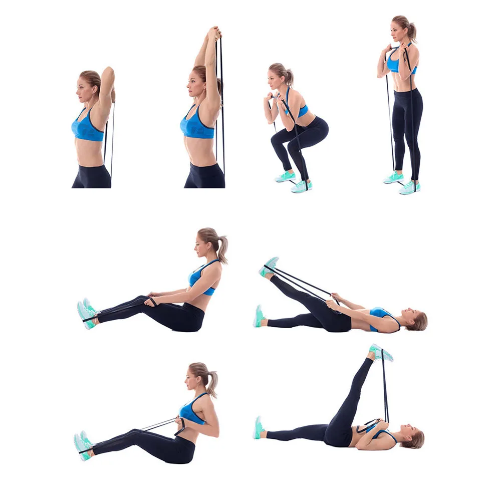 

5 PCS/Set Resistance Band Set Yoga Exercise Sports Fitness Equipment Strength Training Pull Up Resistance Bands Loop Expander