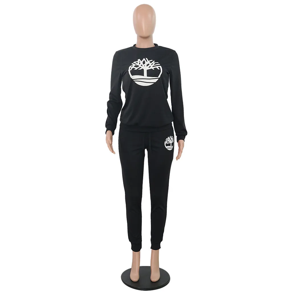 Новинка 2020 модный спортивный костюм для женщин и девушек с принтом свитер