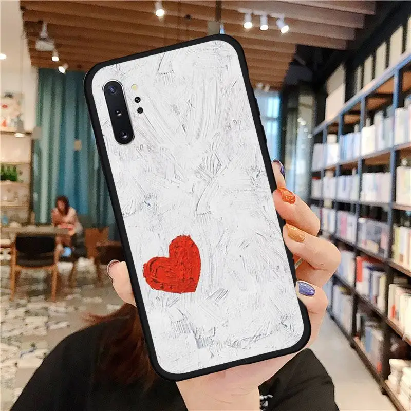 

love haert art simple line Phone Cases For Samsung A50 A51 A71 A20E A20S S10 S20 S21 S30 Plus ultra 5G M11 funda cover