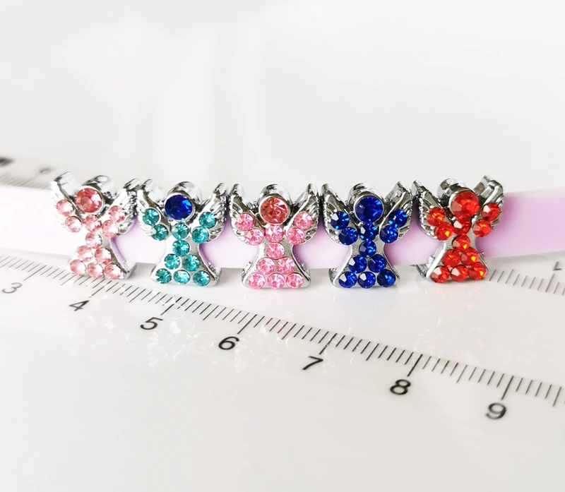 10 шт 8 мм стразы талисманы бусины &quotСчастливый Ангел&quot &quotсделай сам&quot