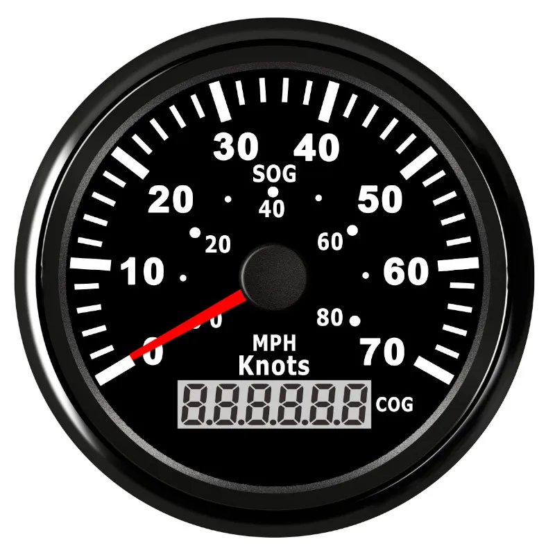 

GPS-Спидометр 85 мм, 70 узлов, 80 миль/ч, с ЖК-дисплеем