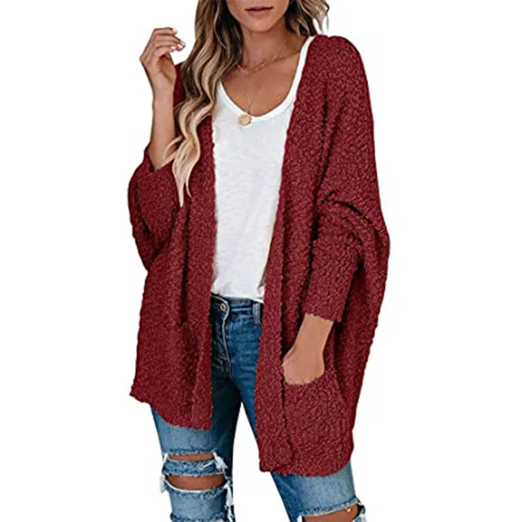 OMCHION 2020 осень и зима Новый Повседневный розовый свитер пальто для женщин