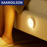chargable led pir infrared sensor night light bedside lamp cabinet closet wall lamp for home childrens room bedroom corridor
