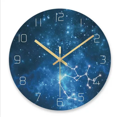 Современные акриловые настенные часы C5T123 дизайнерские с 3d-декором синие для