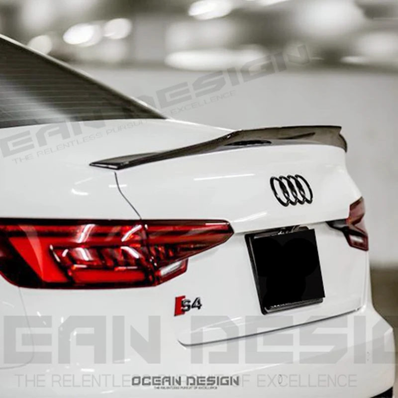 Декорированный спойлер для Audi S4 B9 4 Двери Седан 2018-2019 ZK стиль высокое качество