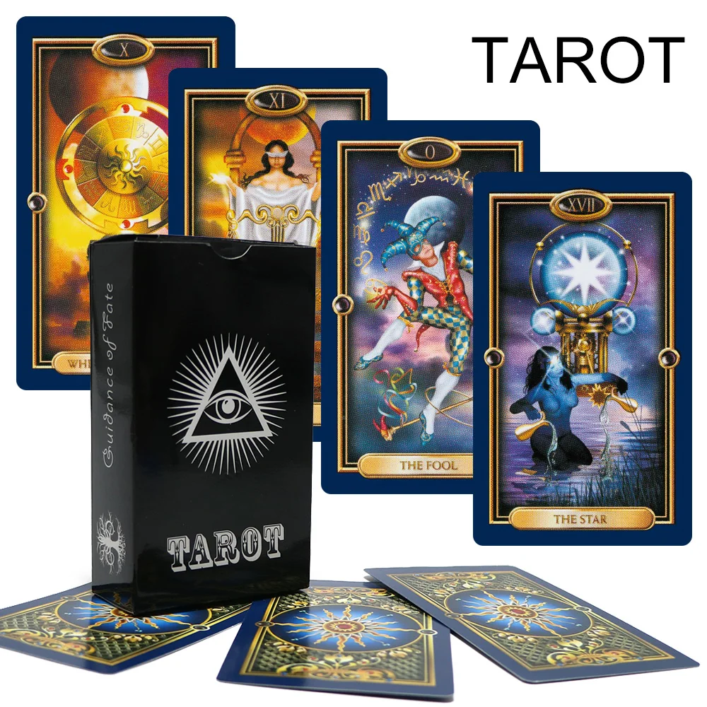

2021The Most popular gold Tarot. Deck Affectional Divination Fate Game Deck Palying Cards For Party Game English Version