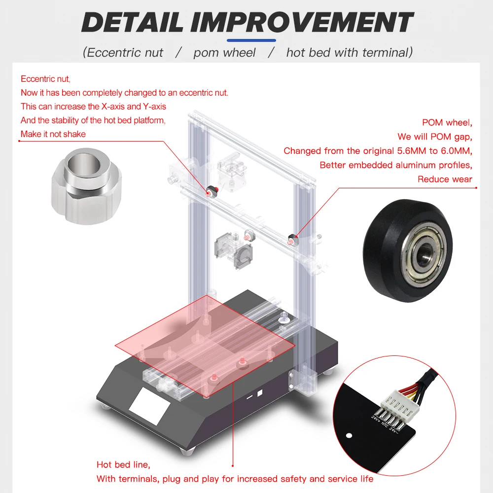3d принтер Bluer Полный металлический каркас высокая точность Diy kit стеклянная платформа поддержка Автоматическое выравнивание Печать накаливания Run Out Dete