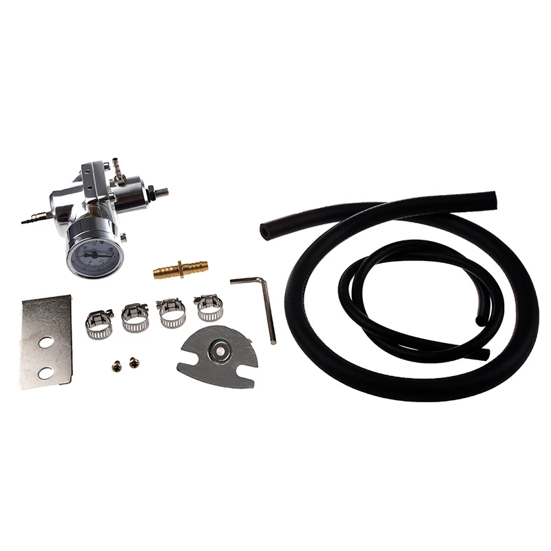 

Universal Car Adjustable Fuel Pressure Regulator with Gauge Silver