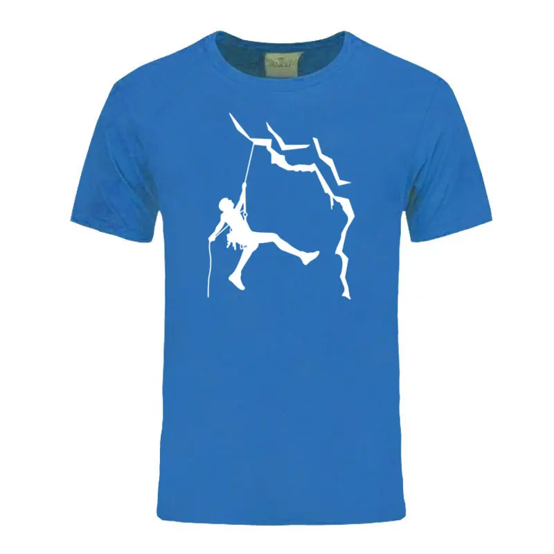 Мужская футболка с коротким рукавом летняя хлопковая Футболка принтом Funny Mountain