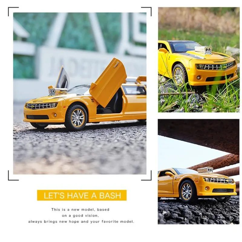 Bumblebee Расширенный выпуск 1/32 литья под давлением сплава Модель автомобиля Acousto optic