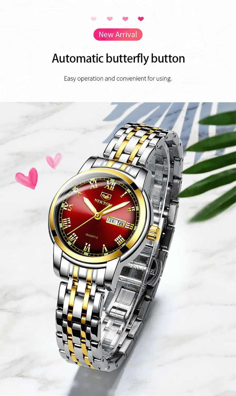 NEKTOM Топ бренд часы 2020 женские роскошные модные новые наручные полностью из