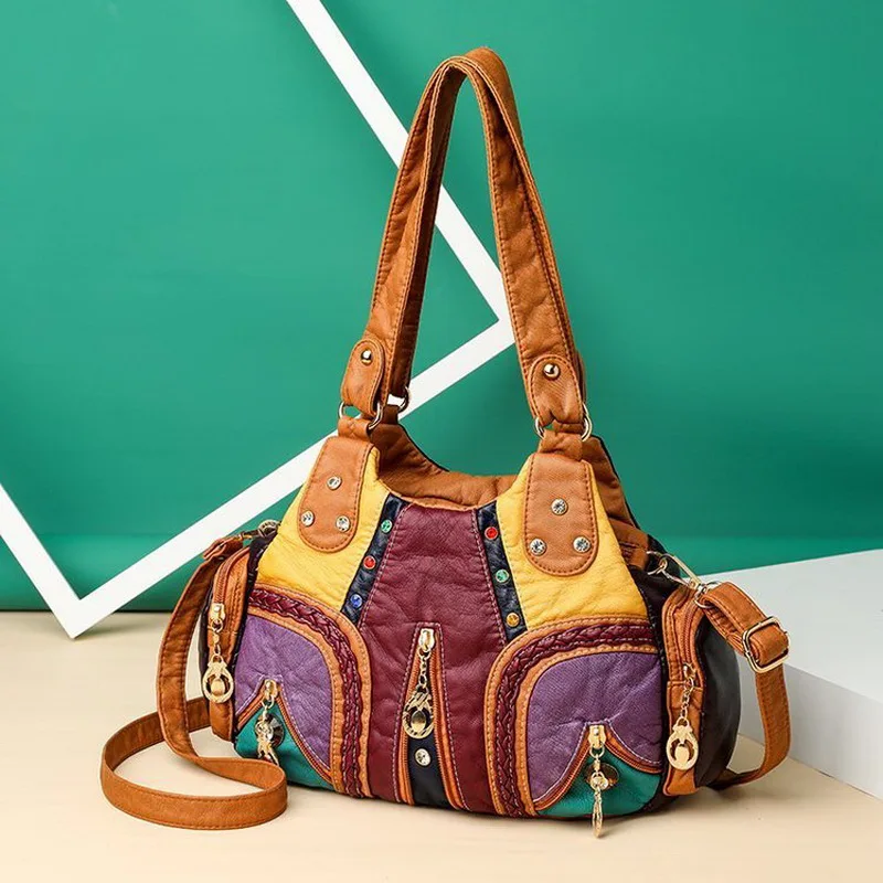 

Fashion For Luxury Handbags Women Bags Designer 2021 Vintage Crossbody Pu Leather Black Soft Washed Messenger Flap Bag