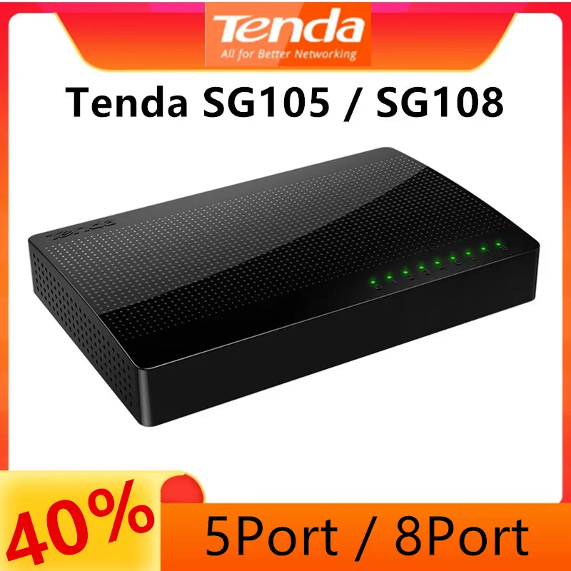 

Tenda SG105/SG108 Gigabit 5/8-Port Desktop Gigabit Switch / Fast Ethernet Network Switch LAN Hub/ Full or Half duplex Exchange