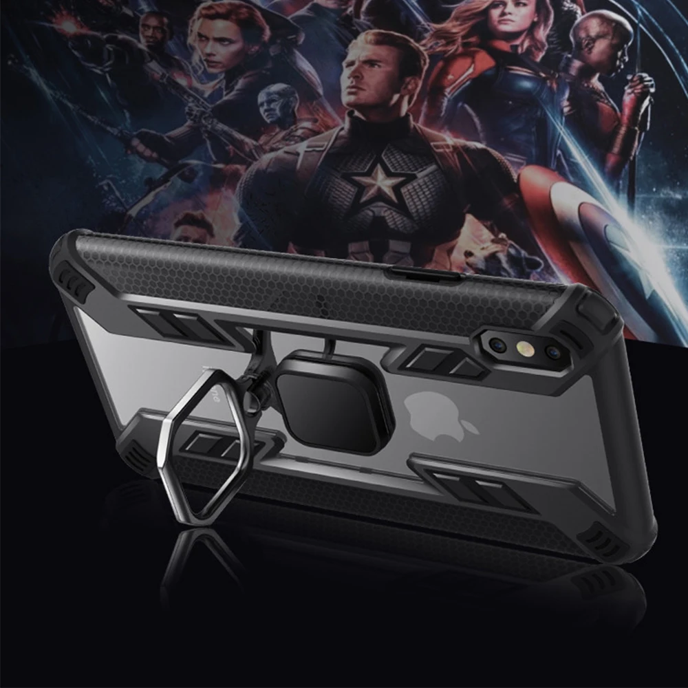 Adsorption Phone Cover Case For iPhone 8 7 Plus 11Pro Max X XR XS Cases Hard Soft TPU Car Magnetic | Мобильные телефоны и
