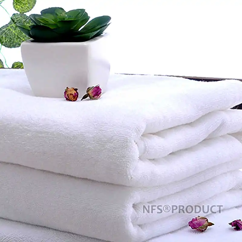 

Thicken Bath Towel For Adults 100% Cotton Pure White Heavy Terry Absorbent Hand Face Towel For Bathroom and 5 Star Hotel