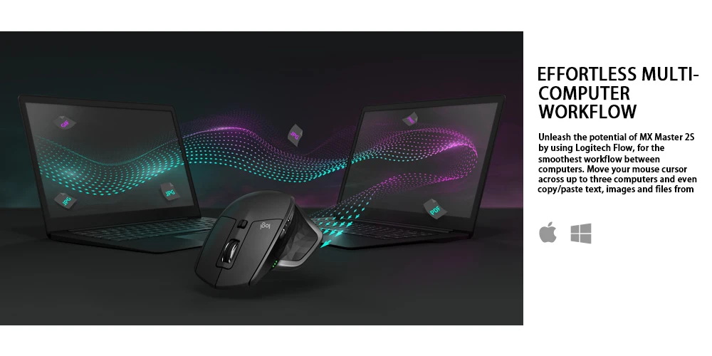 Беспроводная мышь logitech MX MASTER 2S с bluetooth, двойная возможность подключения, игровая мышь для ноутбука, ПК, геймера