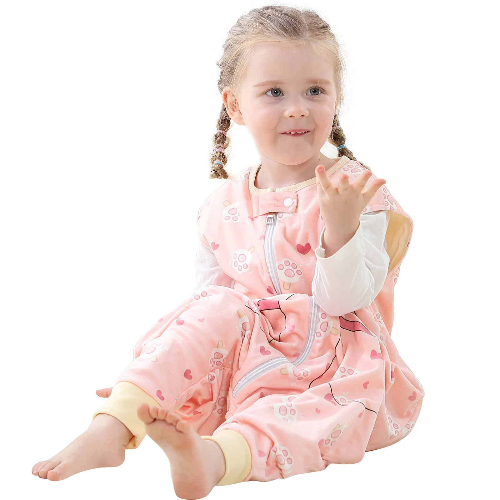 

Children's Sleevesless Sleeping Bag Flannel Baby Kawaii Cartoon Baby Girls Boys Pajamas Baby Sleeping Sleepsacks pijama