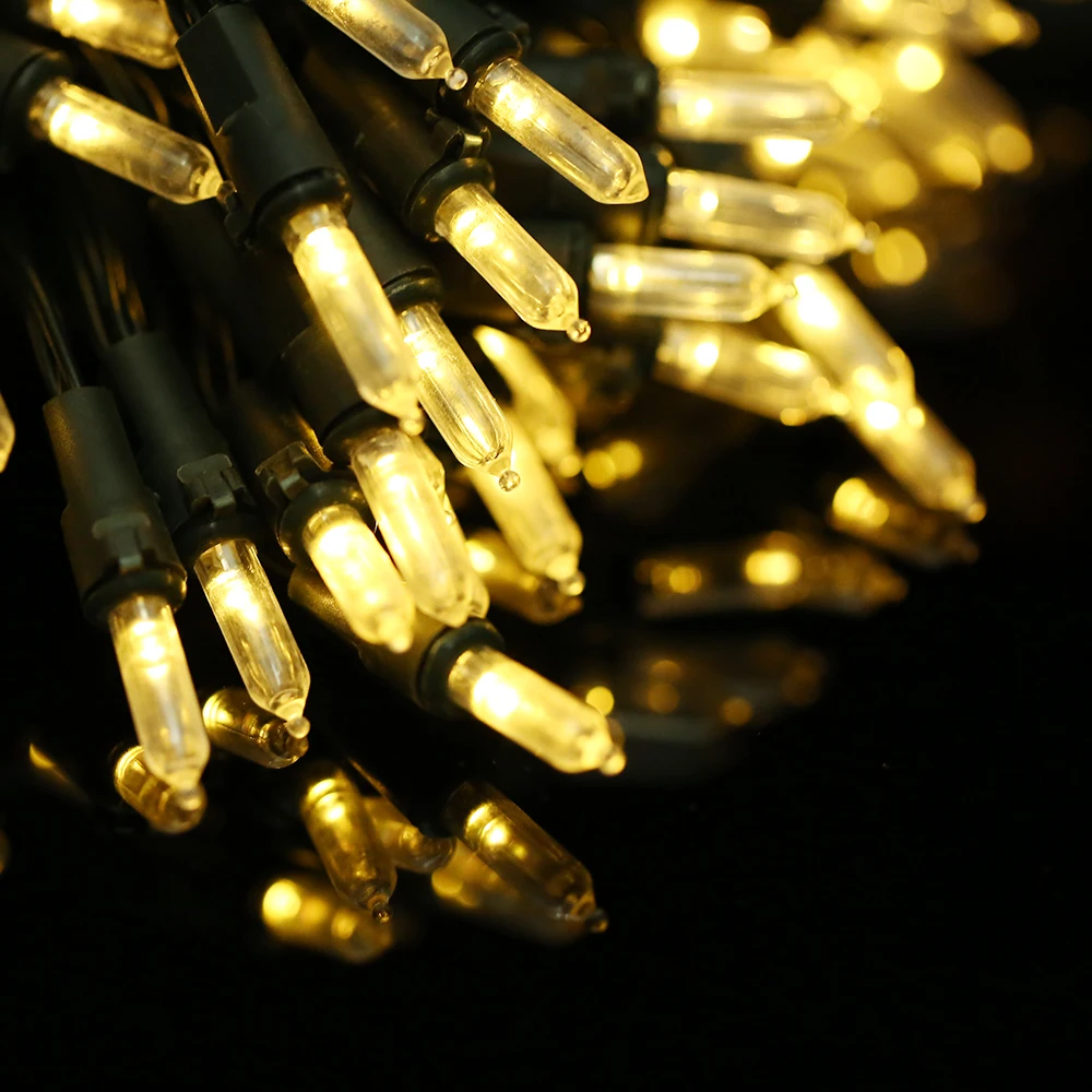 Солнечного света строки 50 светодиодный Дюралайт 8 режимов разноцветные лампы для