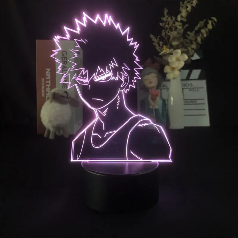 

Мой герой Академия Katsuki Bakugo японское аниме Манга 3D светильник Bluetooth управление для яркой базы Прямая поставка Детский подарок
