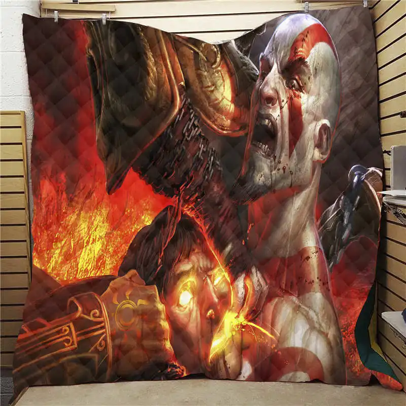 Домашнее покрывало с 3D принтом бога войны одеяло королевского размера Детские и