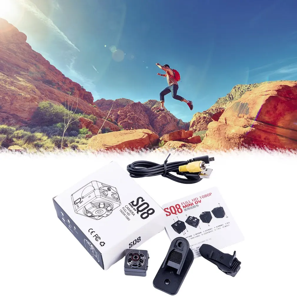

Sq8 Small 1080p 960pCamera Camera Sports Outdoor Infrared Night Vision Hd Small Camera Aerial Recorder