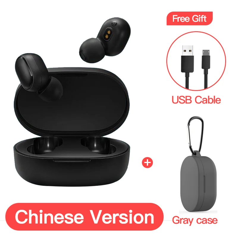 Xiaomi Redmi Airdots глобальная версия Опциональные TWS наушники стерео беспроводной шумоподавление с микрофоном громкой связи AI Bluetooth 5,0 - Цвет: CN add outdoor gray