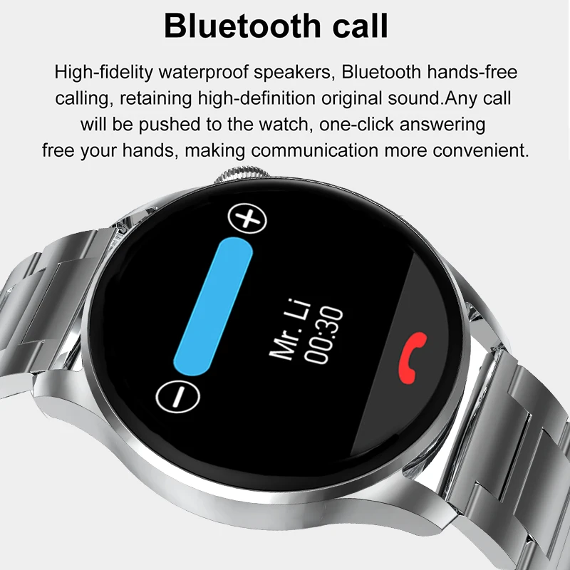 new wireless charging bluetooth call smart watch women ip68 waterproof heart rate ladies smartwatch for huawei watch men watches free global shipping