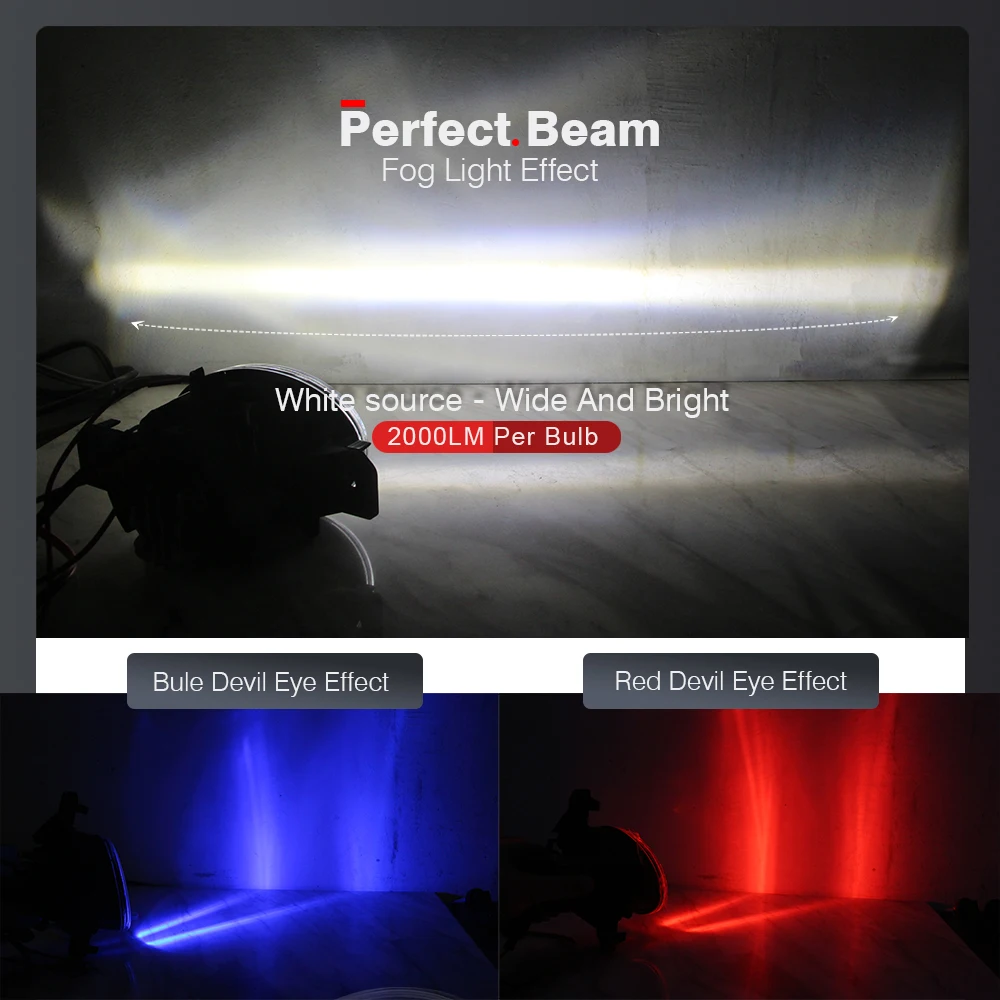 Cawanerl Автомобильный светодиодный противотуманный светильник дьявольские глаза