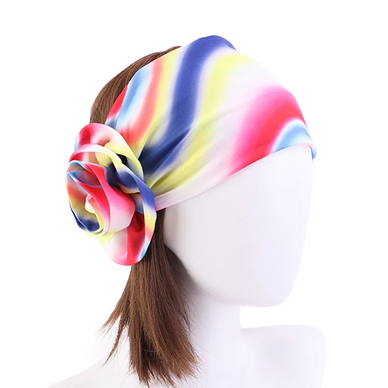 

Женская повязка на голову, популярная широкая эластичная повязка на голову, тюрбан, шляпа Baotou, винтажные банданы с перехлёстом, головные убо...