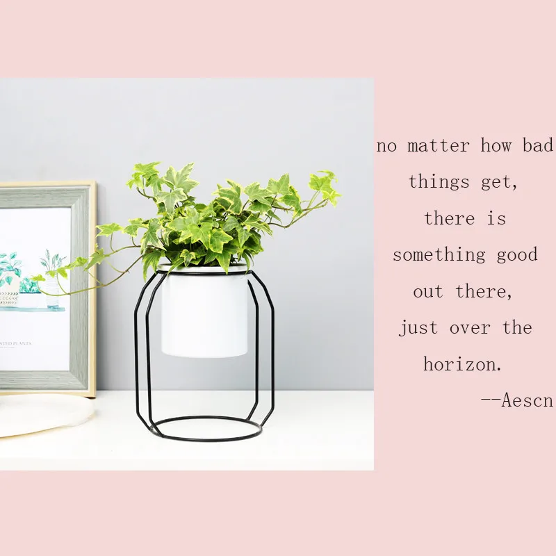 Цветочный горшок с подставкой металлический для сада домашнего офиса балкона |