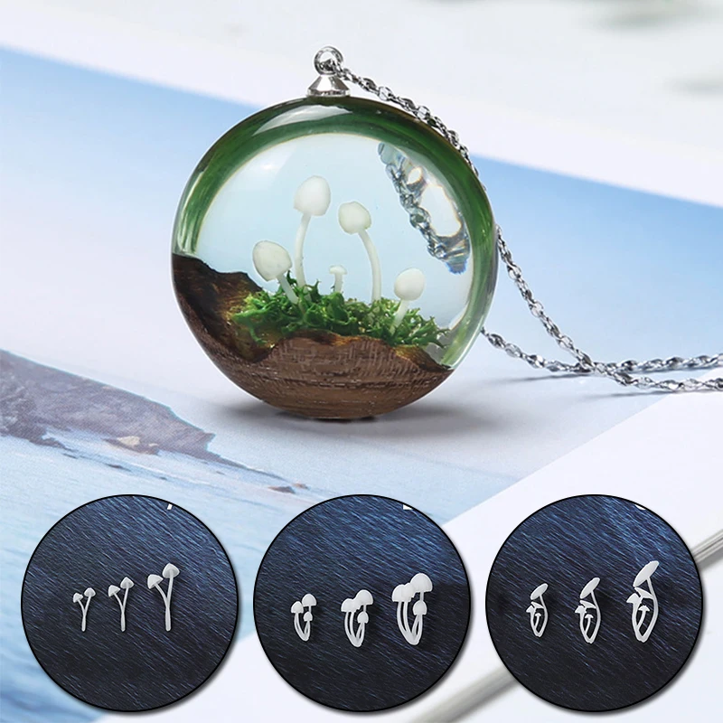 3 шт. эпоксидная мини форма в виде грибов|Ювелирная фурнитура и компоненты| |