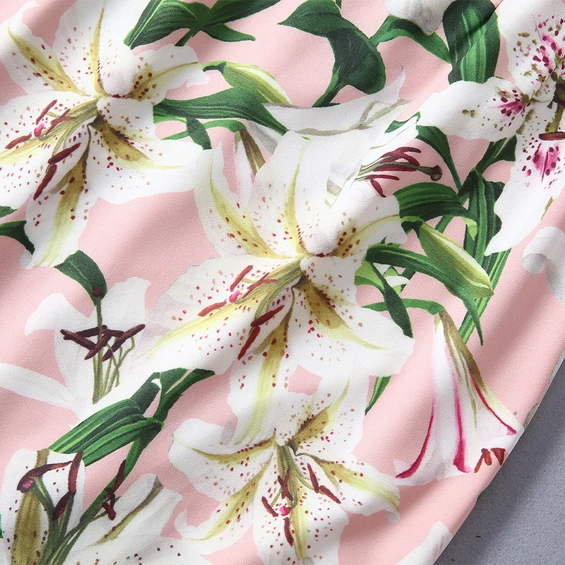 

Summer Elegant Designer Runway Dress 2019 Women's New Fashion Short Sleeve Printed Casual Midi Dress Female Vestidos